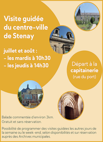 Visite guidées du centre-ville de Stenay tous les mardis et jeudis de juillet et août